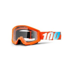 MASCHERA 100% STRATA GOGGLES ARANCIONE LENTE TRASPARENTE