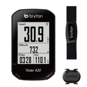 Bryton Rider 420T Ciclocomputer Gps + fascia cardio e cadenza