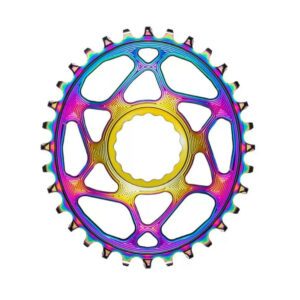 Corona ABSOLUTE BLACK Direct Mount ovale BOOST 148 | Pedivella Race Face Cinch | PVD rainbow 32 denti